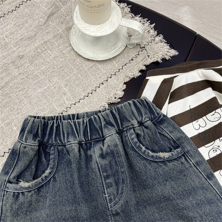 New Korean Version Children'S Casual Jeans Thin Men'S And Women'S Treasure Children'S Wide Leg Pants All-Match Trendy Pants - Image 5