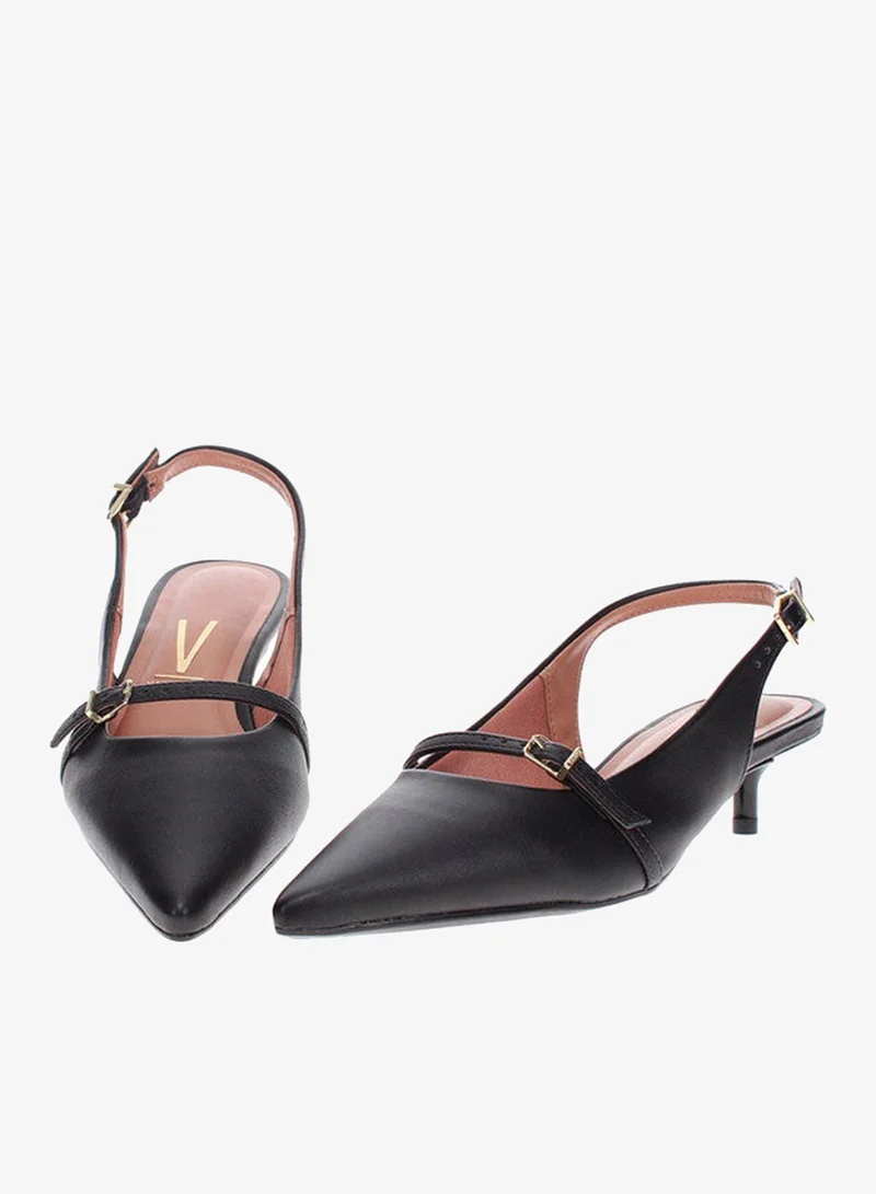 VIZZANO Black Low Heels Pump for Women – Elegant Office Heel Shoes & Classic Pumps for Girls for Women | Best Price UAE