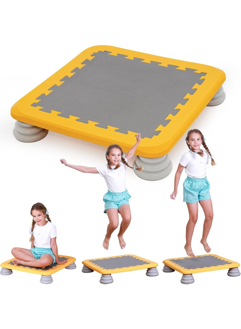 Soofam Mini Trampoline for Kids, 25 Inch Sensory Trampoline Bouncing Board with Non-Slip Base, Balance and Bounce Jumping Toy Gift for 3-12 Boys & Girls - Image 1