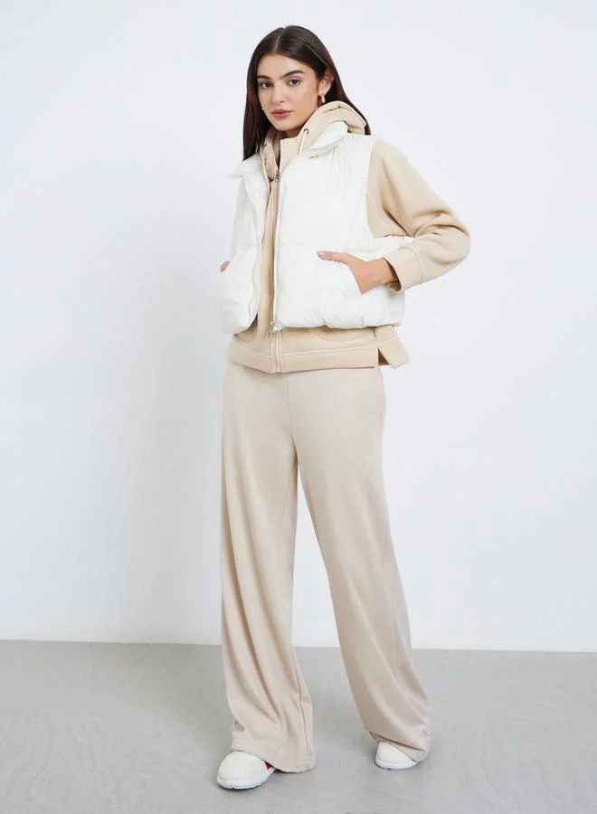 ستايلي جاكيت قصير مبطن بقصة عادية