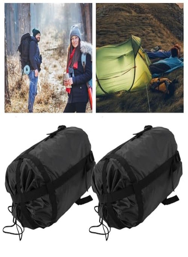 Chiffonade 2Pack Waterproof Compression Sack, Oxford Fabric Ultralight Storage Bag for Sleeping Bag - Camping Hiking Travel Accessories (17x9 Inch, Black) - Image 4