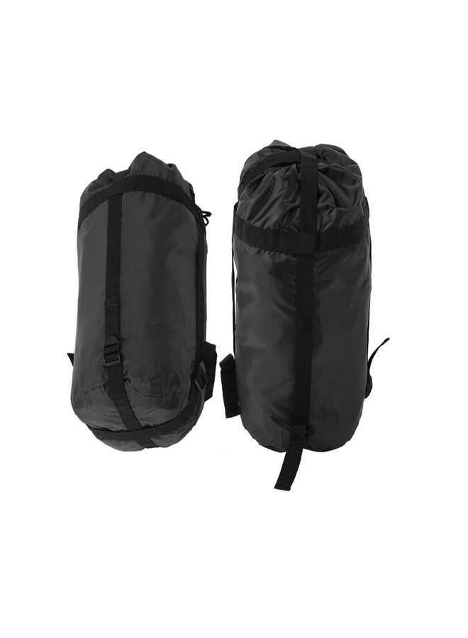 Chiffonade 2Pack Waterproof Compression Sack, Oxford Fabric Ultralight Storage Bag for Sleeping Bag - Camping Hiking Travel Accessories (17x9 Inch, Black) - Image 1