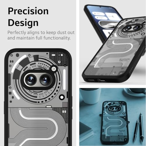 KAPAVER Thermoplastic Polyurethane Impulse Series Desginer Back Cover Case For Nothing Phone 2A 5G / Nothing Phone 2A Plus 5G (Cyber-I Black) - Image 3
