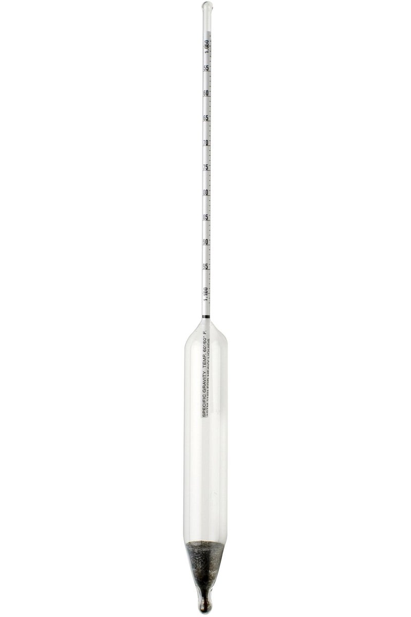 SP Scienceware SP Bel-Art, H-B DURAC 1.050/1.100 Specific Gravity ASTM 126H Hydrometer for Heavy Liquids (B61891-3500) - Image 1