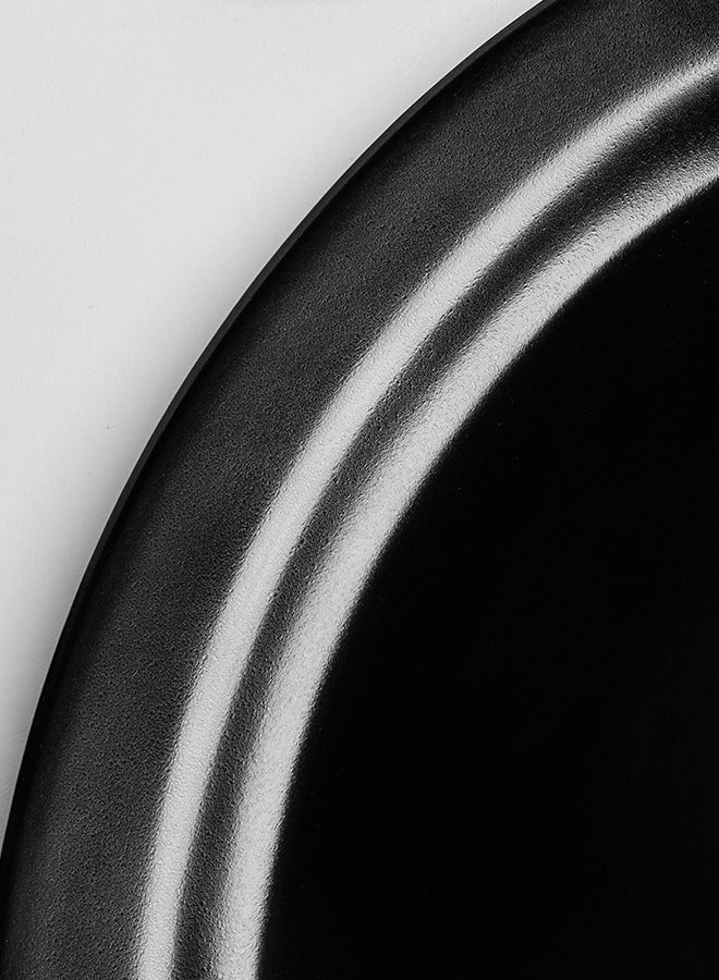 3 Piece Premium Melamine Oval Serving Plate Black | Easy to Store Durable Shatterproof Dishwasher Safe Multiple Sizes | Break-resistant Melamine Oval Serving Plate - Image 2