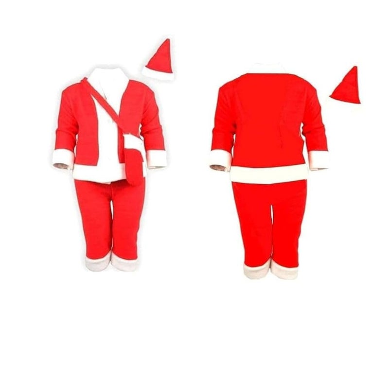 Eitheo فستان سانتا كلوز لعيد الميلاد للأطفال | فستان سانتا كلوز لعيد الميلاد | فستان سانتا كلوز لحديثي الولادة من الفتيات والفتيان باللون الأحمر - Image 5