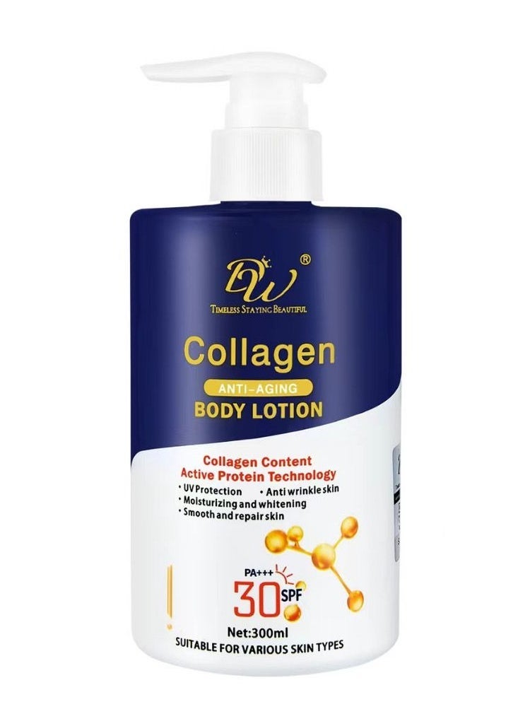 DW DW Collagen Body Moisturizing Whitening Brighten Lotion 300ml 
