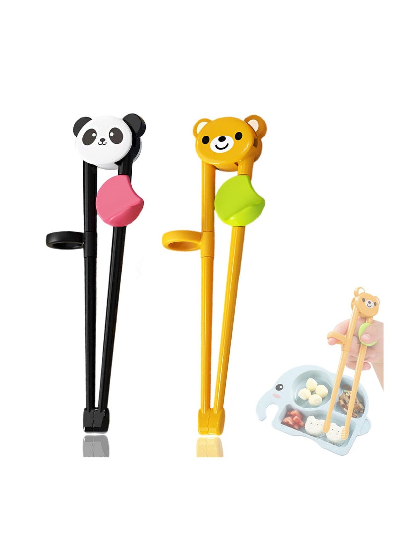 CMGTYYD 2 pairs of children's training chopsticks, reusable, beginner chopsticks auxiliary artifact, suitable for adults or children  - Image 1