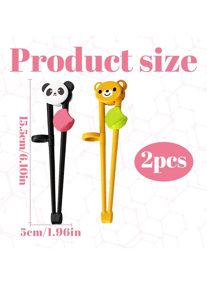 CMGTYYD 2 pairs of children's training chopsticks, reusable, beginner chopsticks auxiliary artifact, suitable for adults or children  - Image 2