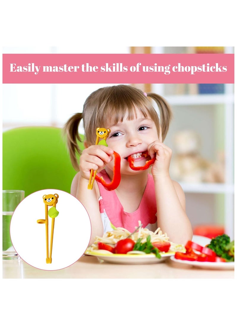 CMGTYYD 2 pairs of children's training chopsticks, reusable, beginner chopsticks auxiliary artifact, suitable for adults or children  - Image 4