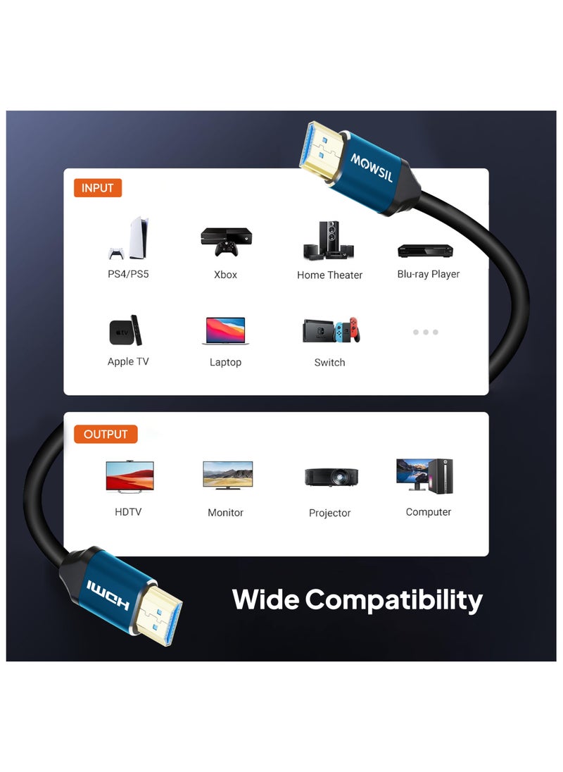 MOWSIL 4K HDMI Cable 2.0 15Mtr, 4K@60Hz HDMI 2.0 18Gbps High-Speed HDMI to HDMI Video Ultra HD 4K HDMI Compatible with MacBook Pro TV Switch Xbox PS5 PC Laptop  - Image 2