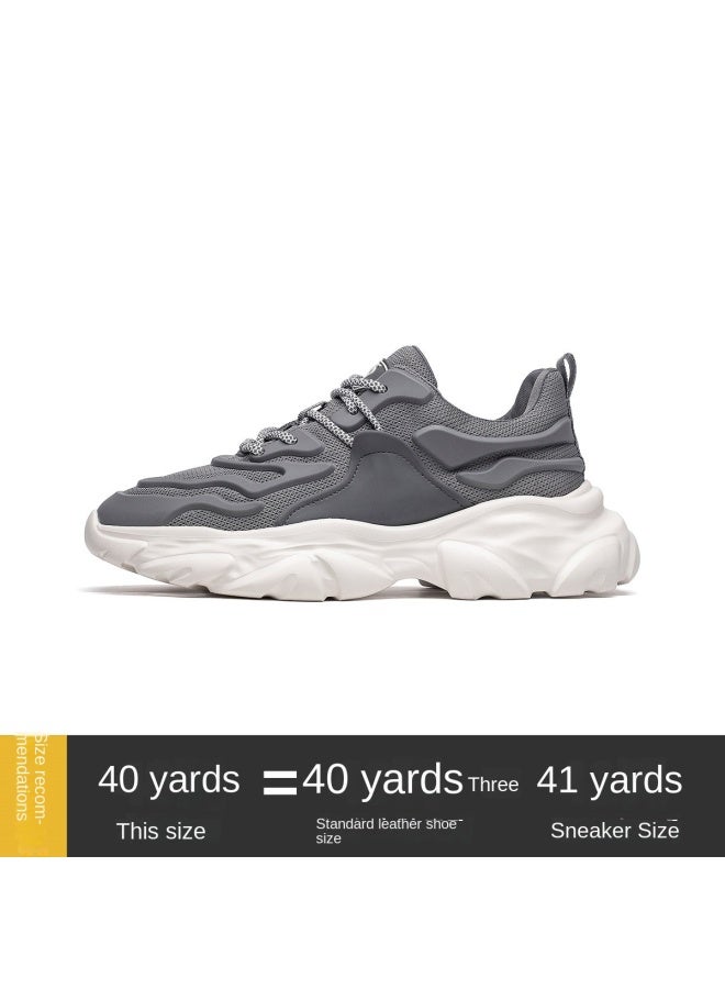 15MINS Men's Outdoor Casual Sports Shoes - Comfortable, Cushioned, Lightweight Running Shoes With Thick Platform For Height Increase, Dad Sneakers With Fleece Lining Winter Cotton Shoes For Men - Image 5