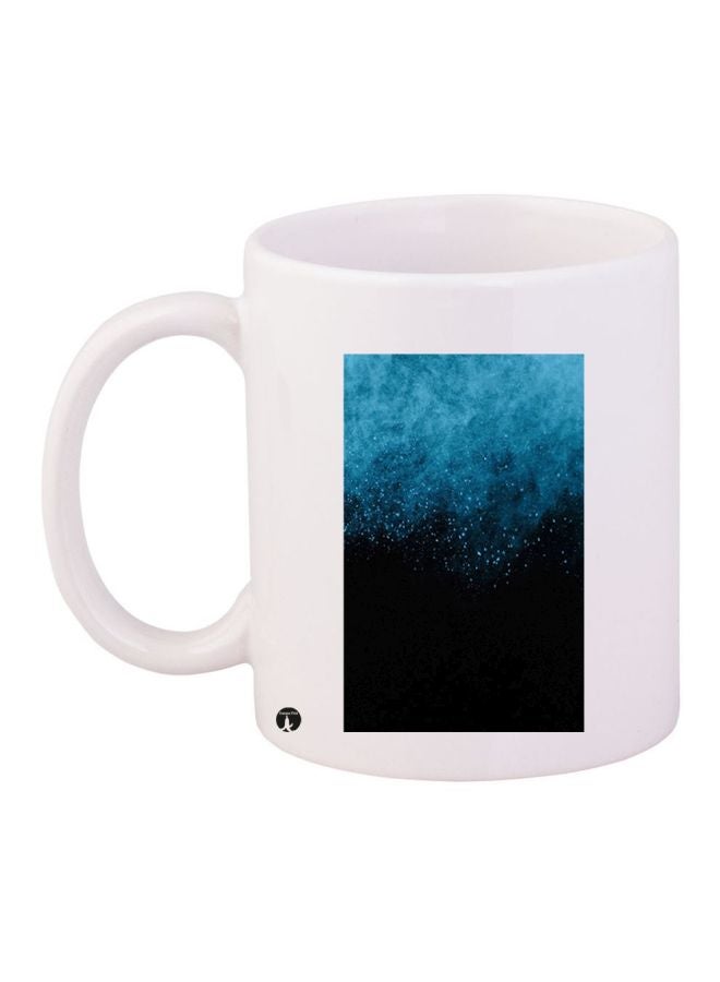 RYN Stars And Space Printed Coffee Mug White/Black/Blue 11ounce