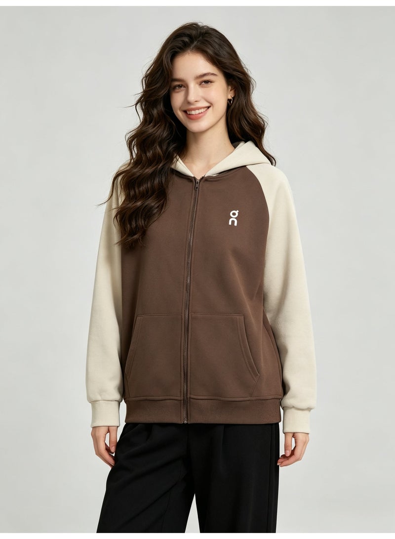 On Running Men's and women's matching raglan sleeves hooded cardigan jacket - Image 4