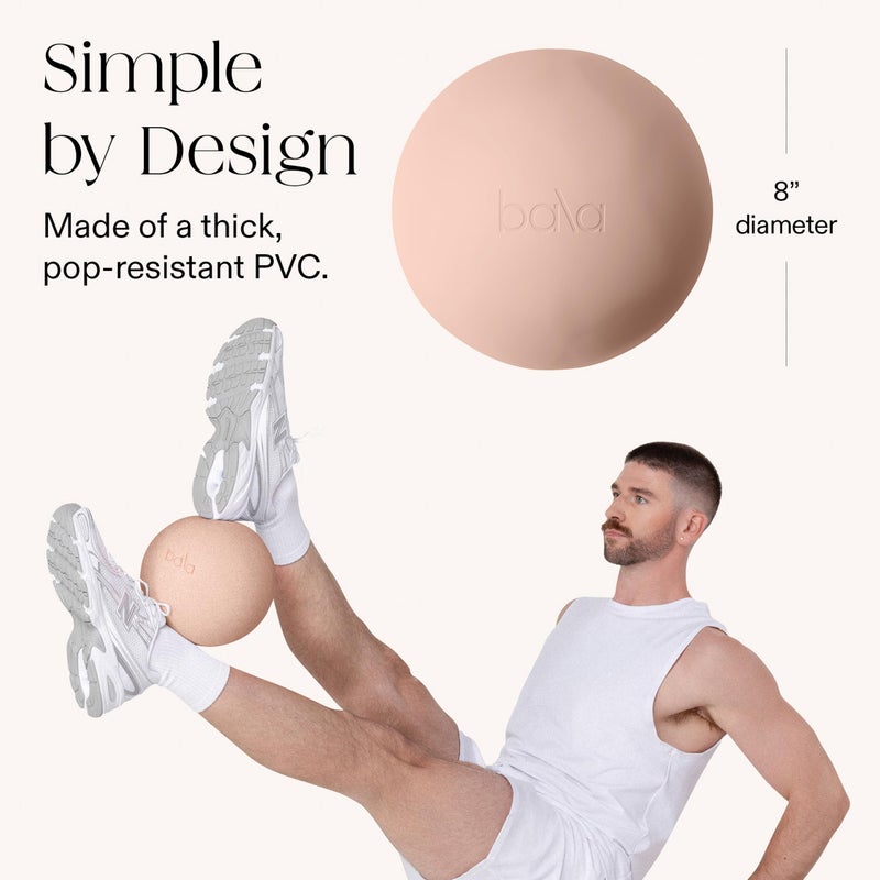 Bala Pilates Ball, Non-Weighted Exercise Ball - Small 8" Yoga Ball for Barre, Stretching, Strength & Core Training - Workout Accessory with Mini Pump for Home Gym & Fitness Routines - 100% PVC - Image 5