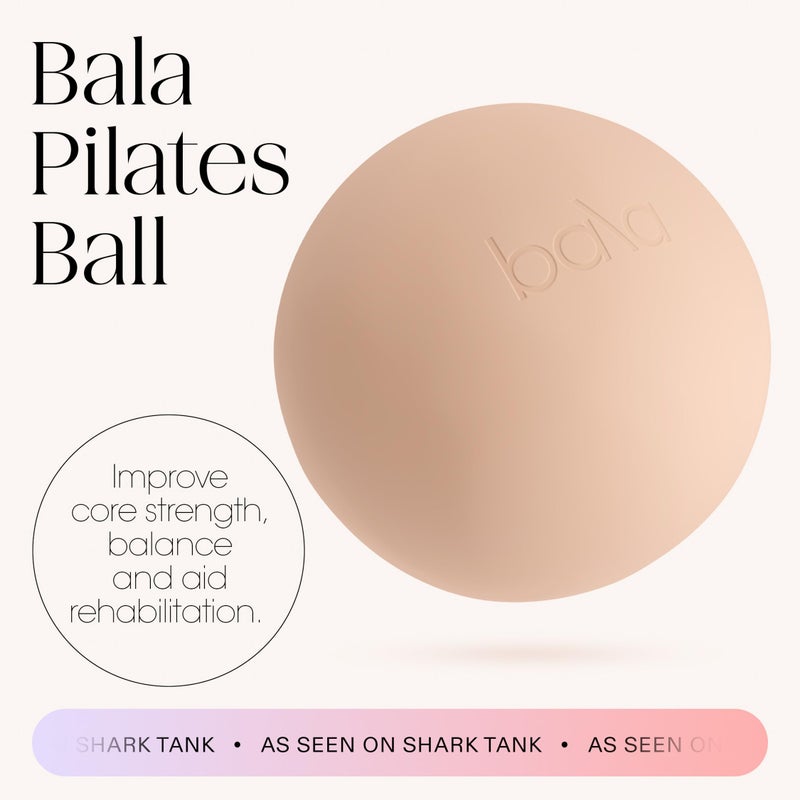 Bala Pilates Ball, Non-Weighted Exercise Ball - Small 8" Yoga Ball for Barre, Stretching, Strength & Core Training - Workout Accessory with Mini Pump for Home Gym & Fitness Routines - 100% PVC - Image 2