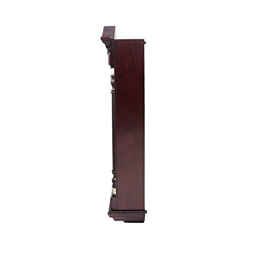 SEIKO Stately Dark Brown Solid Oak Case Wall Clock with Pendulum and Chime - Image 3