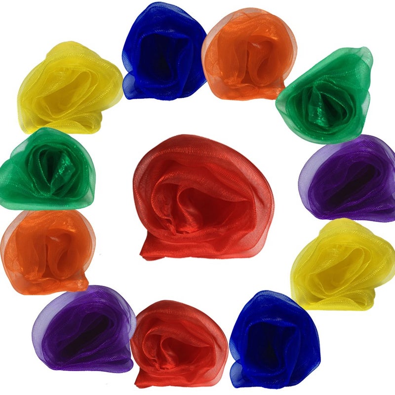 AIVIAI Dance Scarves Music Scarves for Children Movement and Juggling 12pcs - Image 2