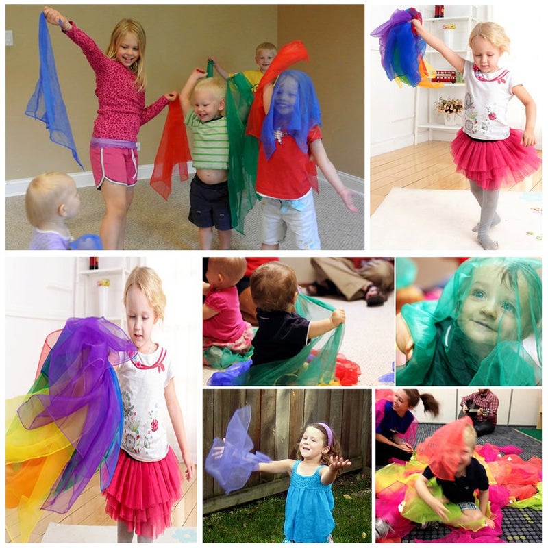 AIVIAI Dance Scarves Music Scarves for Children Movement and Juggling 12pcs - Image 5