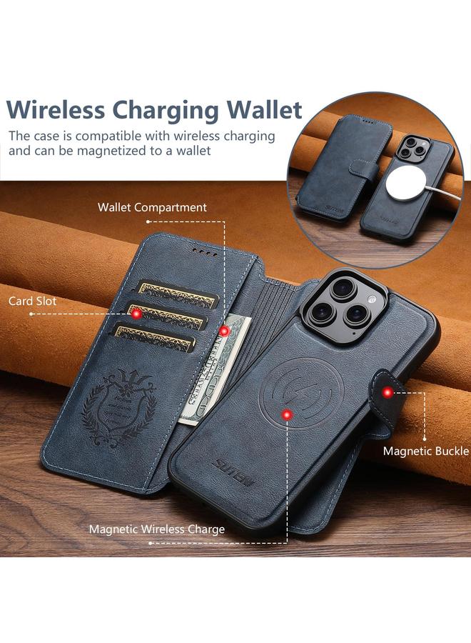Suteni Case For iPhone 12 Pro Q05 2-in-1 Multi-function Detachable Wallet MagSafe Phone Case - Image 4