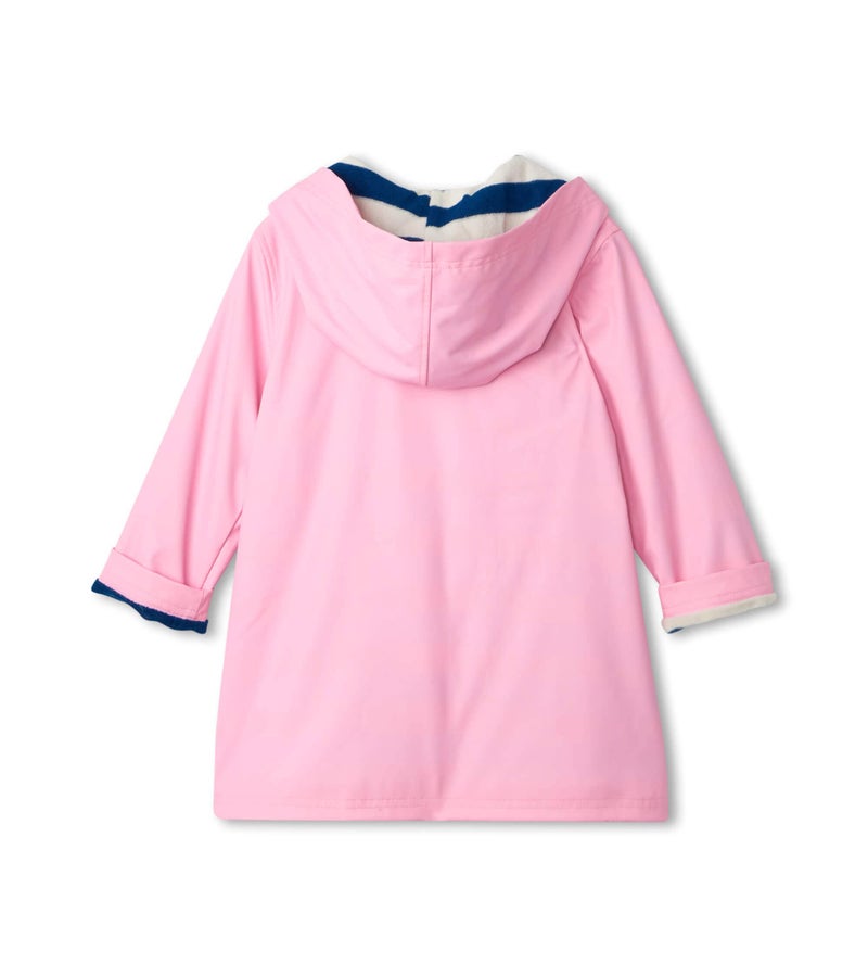 Hatley Kids Button-Up Rain Jacket, Classic Pink, 3T - Image 2