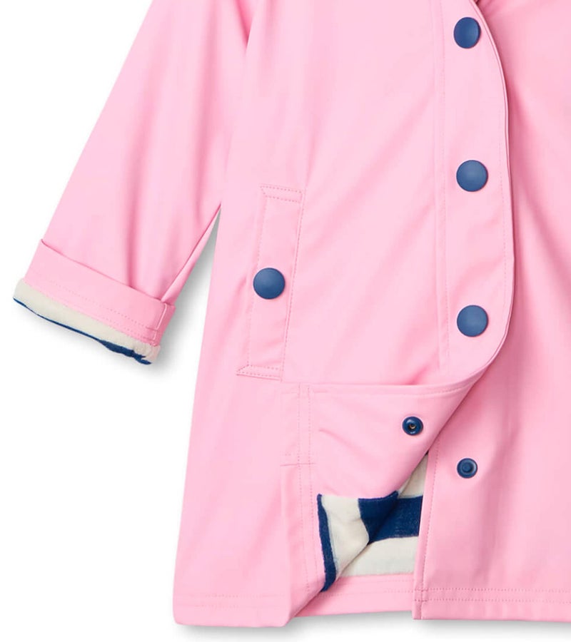 Hatley Kids Button-Up Rain Jacket, Classic Pink, 3T - Image 4