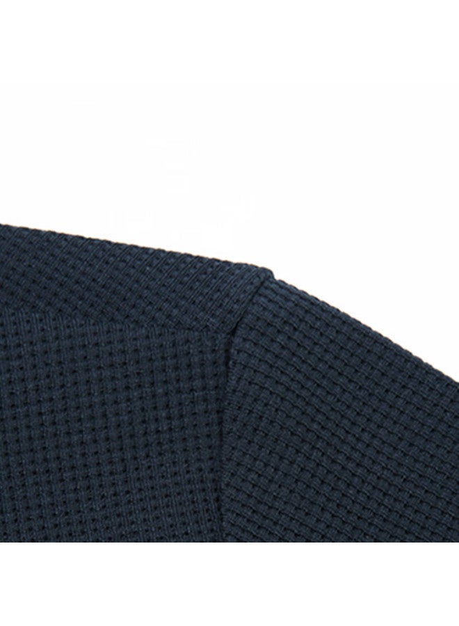 Tucano Men's Business Casual Solid Color Round Neck Classic Long Sleeve T-shirt Top Men's Wear Bean Green M - Image 4
