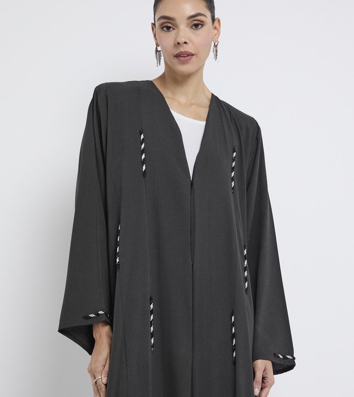 ROZA Stylish hand work abaya - Image 3