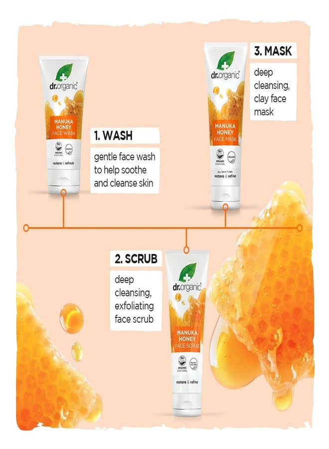 dr.organic Dr. Organic Manuka Honey Face Wash | Gentle, Soothing, Cleansing, For Dry and Sensitive Skin, Certified Organic, Paraben & SLS-Free, Natural, 150 mL / 5 fl oz - Image 5