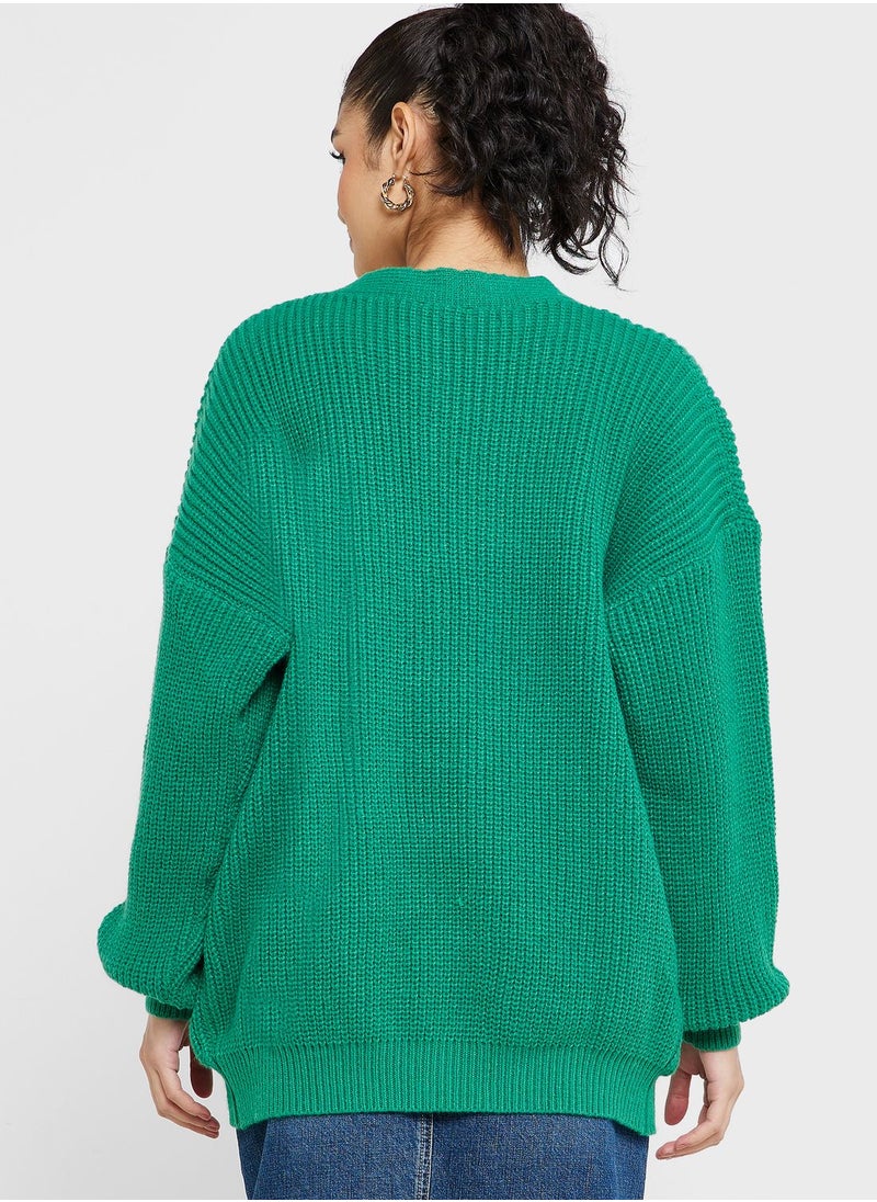 ELLA - Classic Cardigan With Button Detail - Image 1