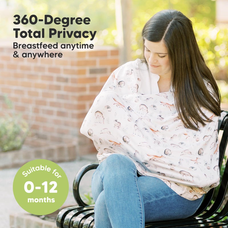 KeaBabies Nursing Cover, Breastfeeding Cover for Women - Baby Car Seat Canopy Girl, Boy, Multi-Use Baby Carseat Canopy, Breastfeeding Essentials for Nursing,Breathable,Lightweight & Soft(Arcadia) - Image 3