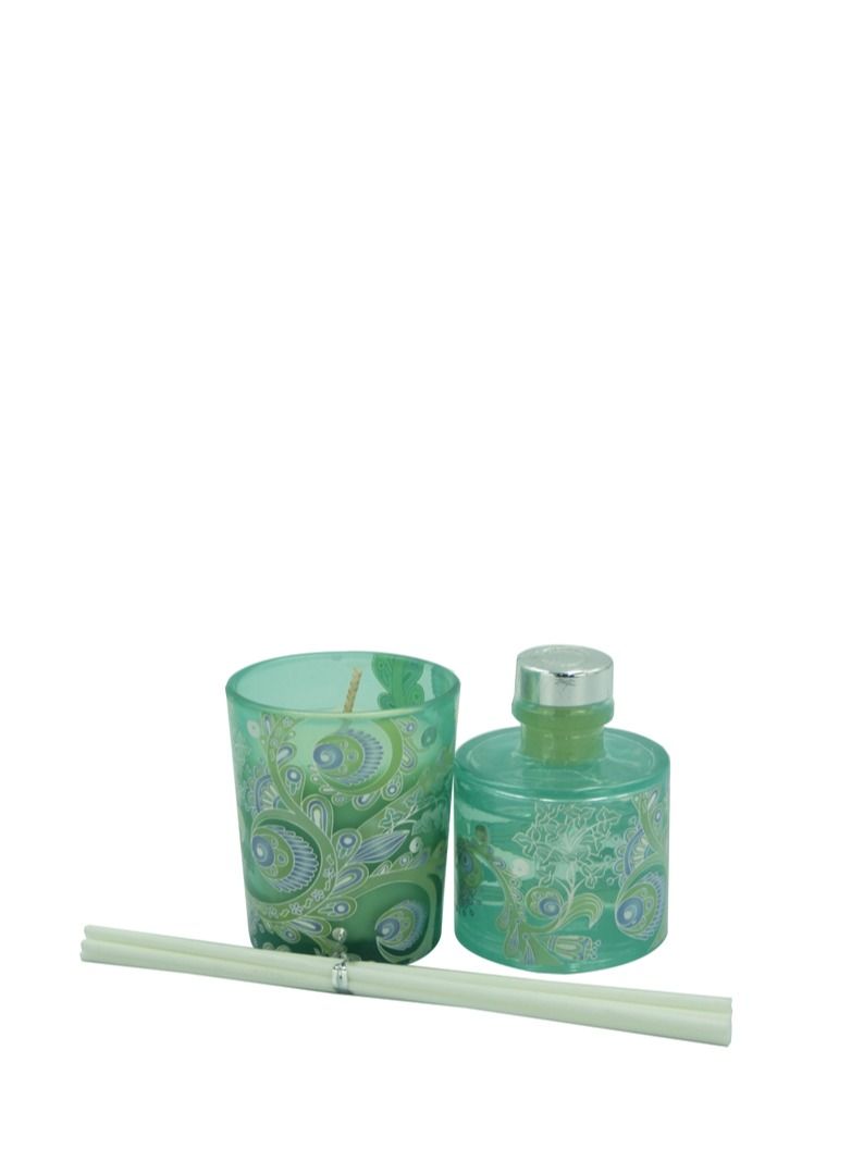بابازام طقم شموع معطر بزيت عطري و 6 قطع أعواد خضراء  - Image 2