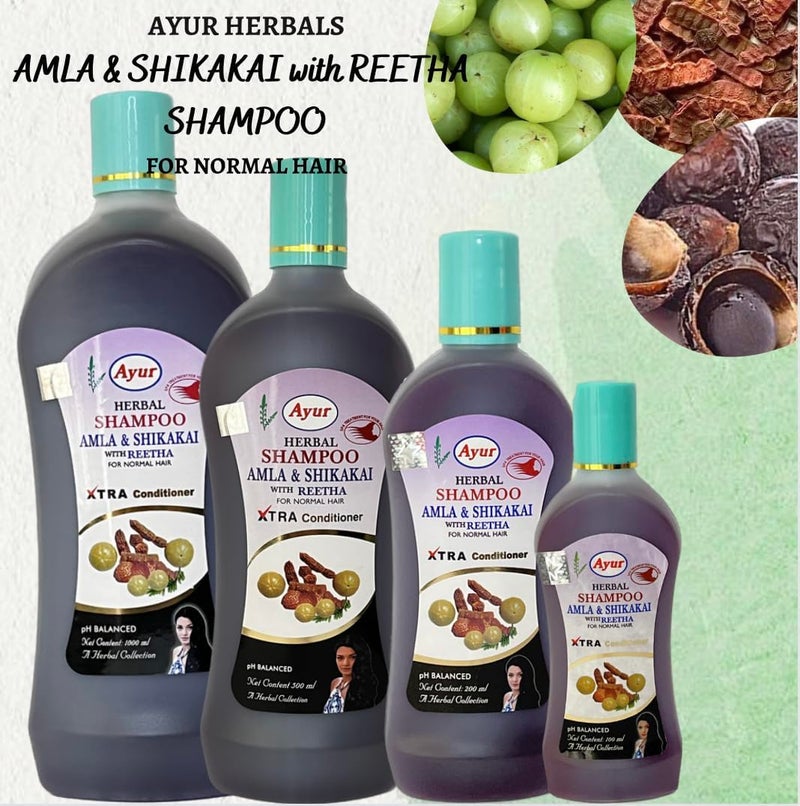 Ayur herbal Amla Shikakai With Reetha Shampoo 1000 Ml - Image 4