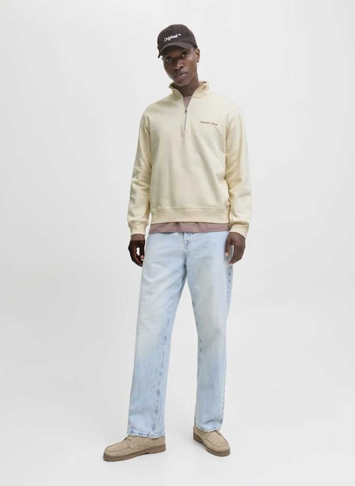 JACK & JONES Logo half Zip Sweatshirt