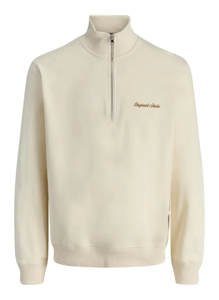 JACK & JONES Logo half Zip Sweatshirt