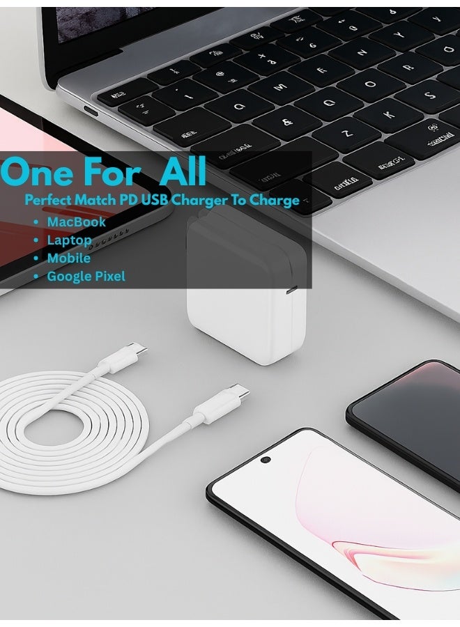 Type-C to Type-C PD Cable – 2M Extra Long, Fast Charging & Data Sync, Rugged Braided Build, Universal Compatibility, Reliable Power for Work & Play - Image 2