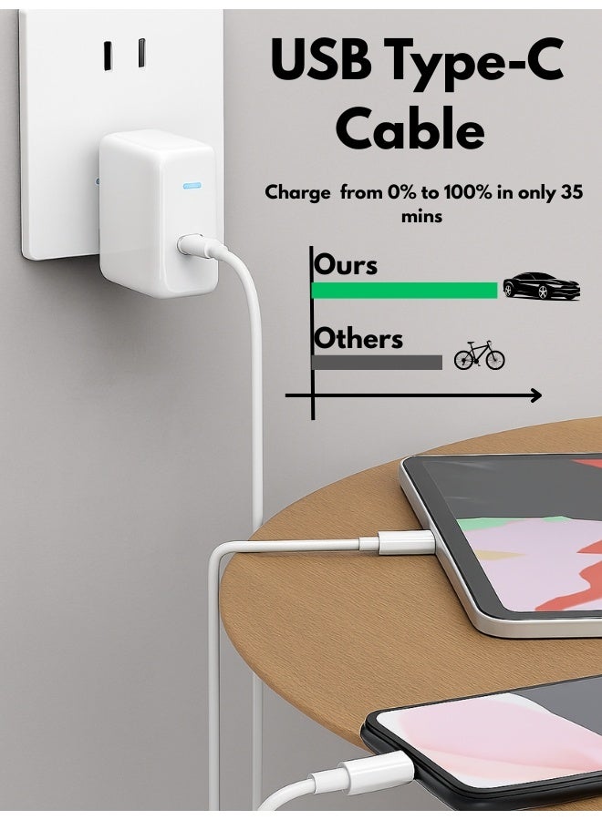 Type-C to Type-C PD Cable – 2M Extra Long, Fast Charging & Data Sync, Rugged Braided Build, Universal Compatibility, Reliable Power for Work & Play - Image 3
