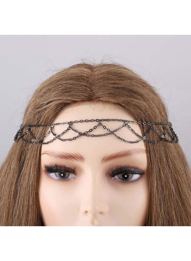Aularso Punk Head Chain Black Layered Headpieces Vintage Halloween Hair Accessories Fashion Headbands Headpiece For Women And Girls - Image 5