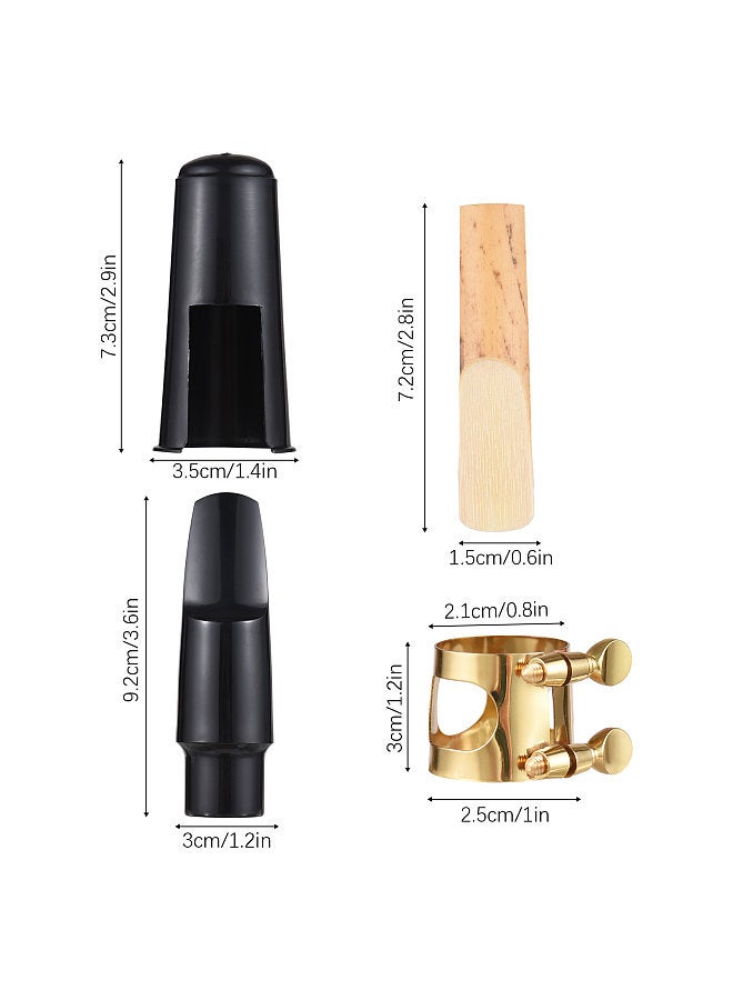 Generic Alto Saxophone Mouthpiece Kit Alto Saxophone Mouthpiece with Ligature Reed Plastic Cap  - Image 4