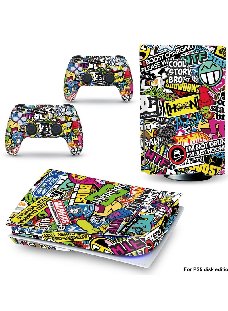 NIBEMINENT Suitable for PS5 Optical Drive Version Game Console Protector Sticker  - Image 1
