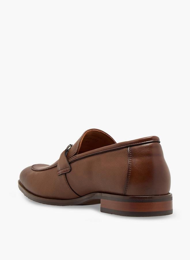 DUCHINI Men Metal Accent Leather Loafers - Image 5