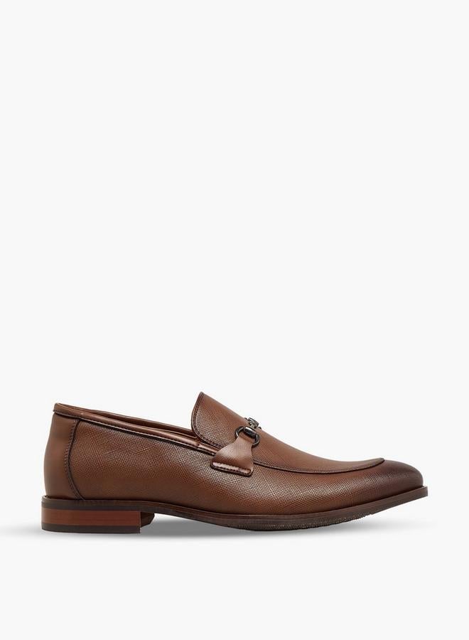 DUCHINI Men Metal Accent Leather Loafers - Image 1