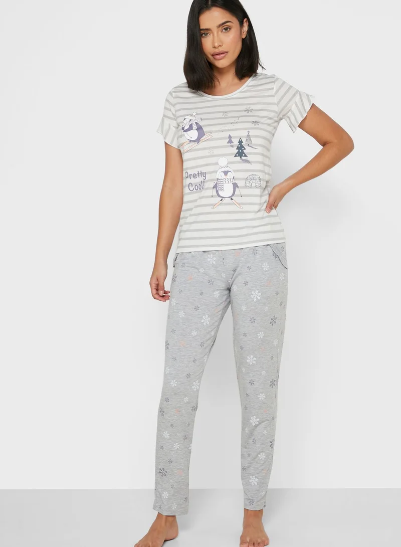 Nayomi Penguin Printed Pyjama