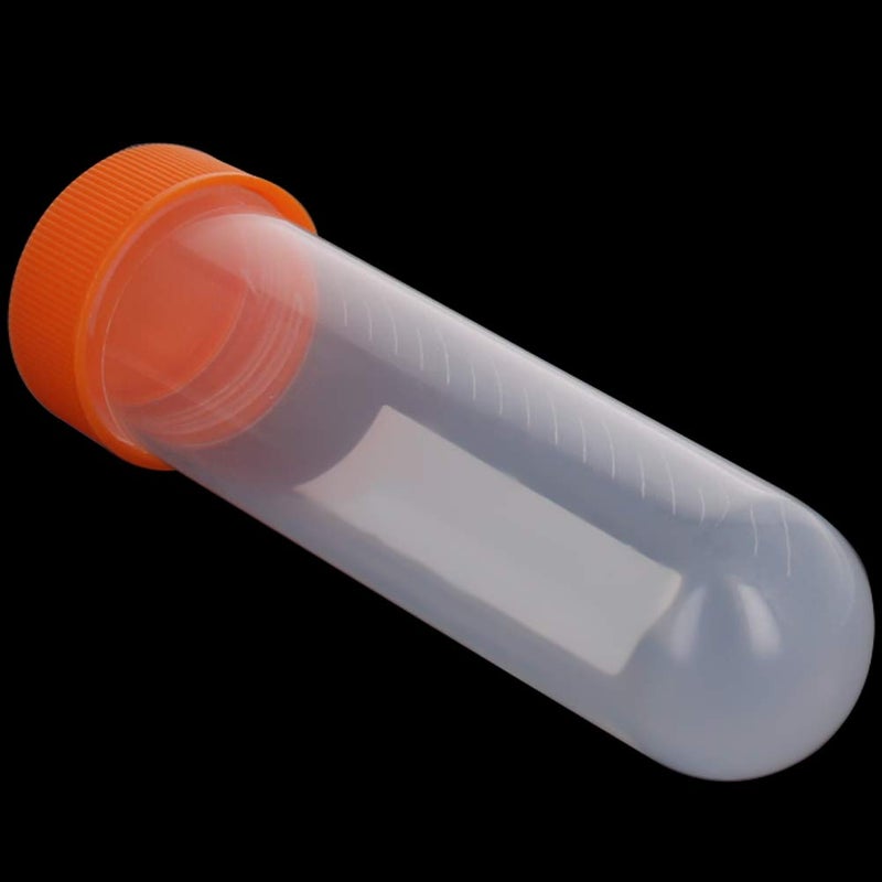 Othmro 50 Pcs 50ml Plastic Centrifuge Tubes with Snap Cap, Polypropylene Graduated Microcentrifuge Tube, Round Bottom, Clear, Storage Container for Beeds Yeast Specimen Sample Laboratory - Image 3
