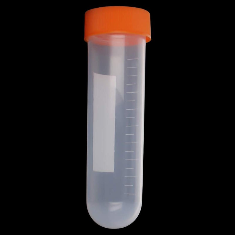Othmro 50 Pcs 50ml Plastic Centrifuge Tubes with Snap Cap, Polypropylene Graduated Microcentrifuge Tube, Round Bottom, Clear, Storage Container for Beeds Yeast Specimen Sample Laboratory - Image 4