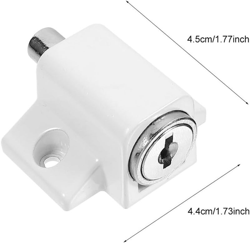 Heavy Duty Zinc Alloy Anti Theft Sliding Window Lock With Key No Drill Installation Rustproof - Image 3