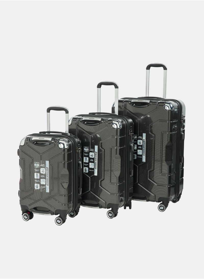 BRITISH TOURISTER British Tourister 3-Piece ABS Hard Shell Luggage Set (20/24/28 Inch) with Expandable Layer – Lightweight Suitcases with Spinner Wheels, Aluminium Trolley – Travel Trolley Bag Set - Image 1