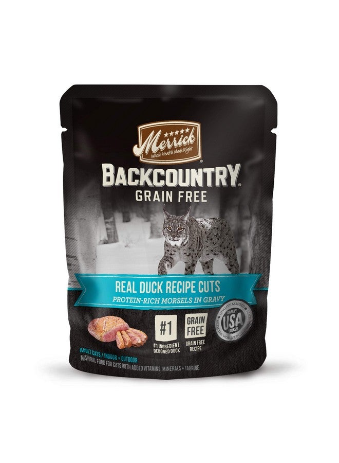 Merrick Backcountry Grain Free Gluten Free Premium High Protein Wet Cat Food, Duck Recipe Cuts With Gravy - (Pack of 24) 3 oz. Pouches - Image 1
