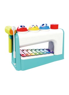 HOLA Hola Multifunctional Music Center 4in1 Montessori Toy with Pounding Game, Color Matching, Xylophone, Rolling Ball Game, Sensory Exploration, Educational Toys, Hand-Eye Coordination & Motor Skills 12M+  - Image 1