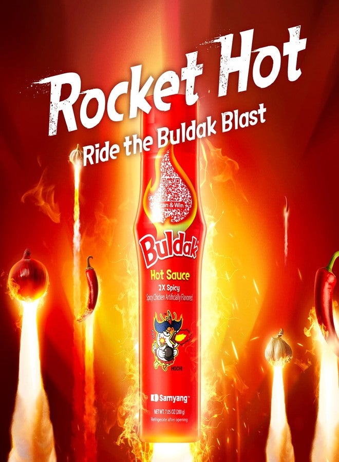 Samyang Buldak Hot Sauce - 2X Spicy, Korean Spicy Hot Chicken 2X Flavor Sauce [5.57 fl oz (200g) x 2 pack] - Image 3